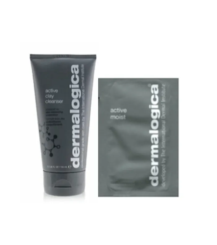 Dermalogica Oily Skin Duo Skin Active Clay Cleanser & Active Moist