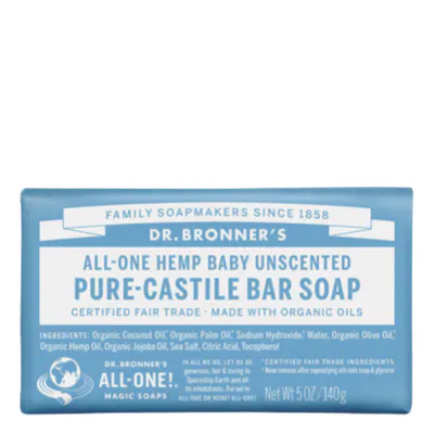 Dr. Bronner's Pure-Castile Bar Soap Baby Unscented 140g