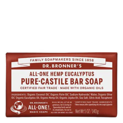 Dr. Bronner's Pure-Castile Bar Soap - Eucalyptus 140g