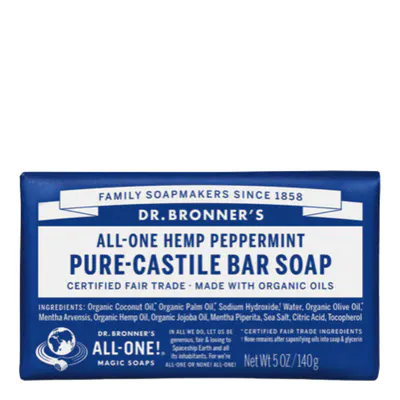 Dr. Bronner's Pure-Castile Bar Soap Peppermint 140g