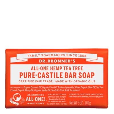 Dr. Bronner's Pure-Castile Bar Soap Tea Tree 140g