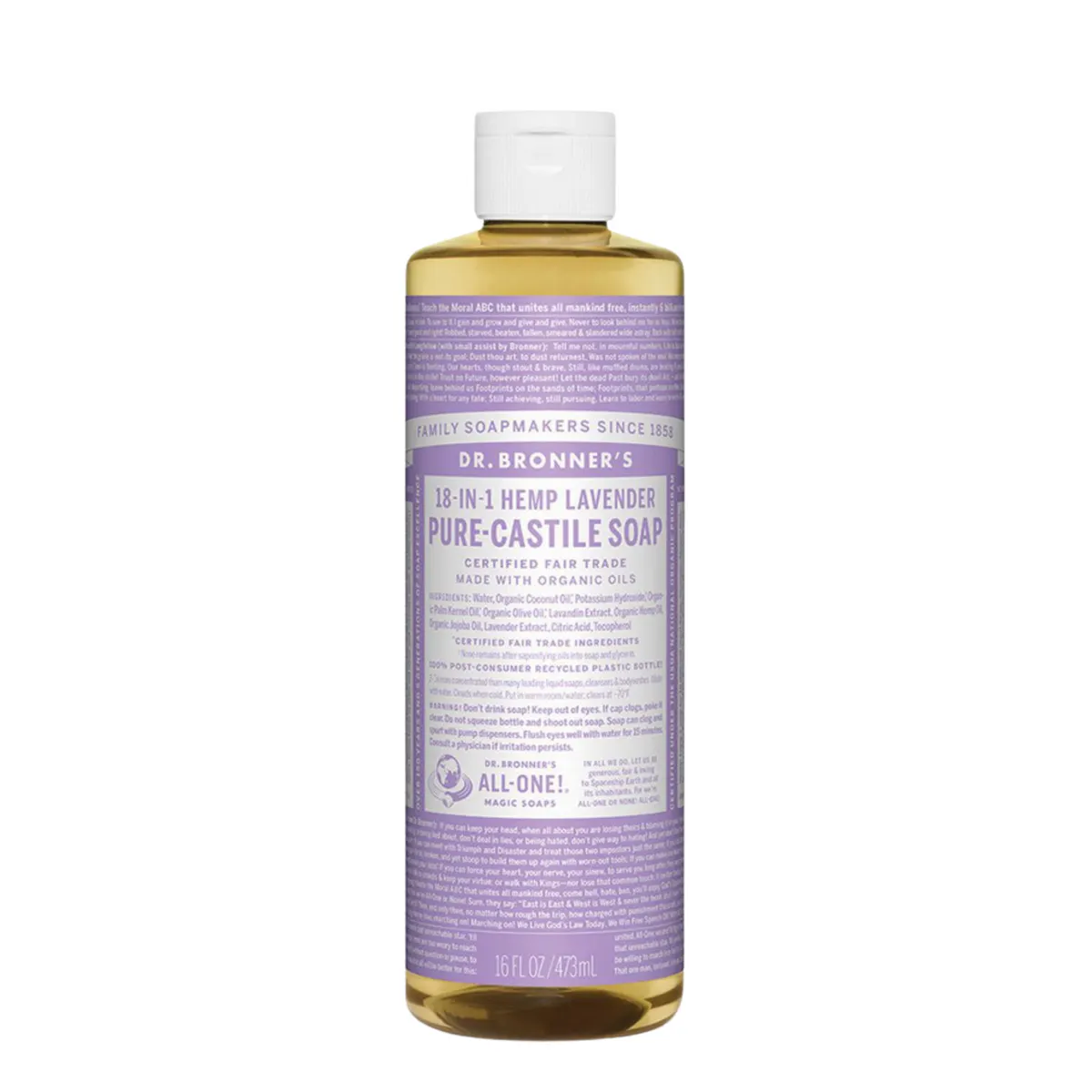 Dr. Bronner's Pure-Castile Soap Liquid Lavender 473ml