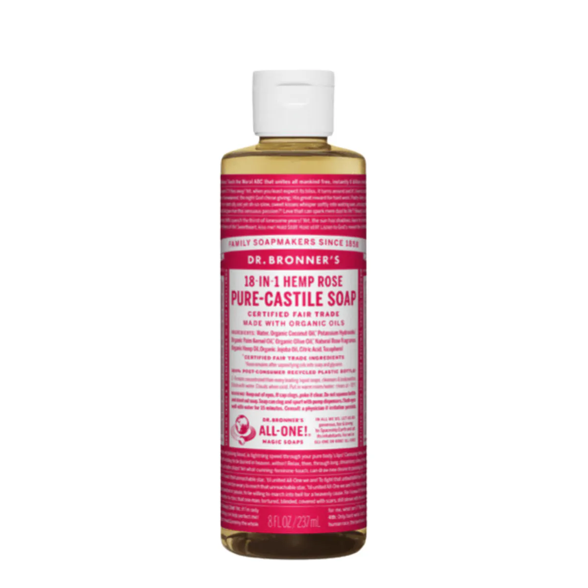 Dr. Bronner's Pure-Castile Soap Liquid Rose 237ml