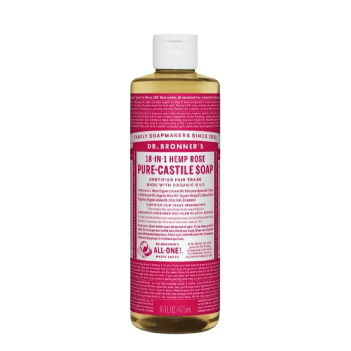 Dr. Bronner's Pure-Castile Soap Liquid Rose 473ml