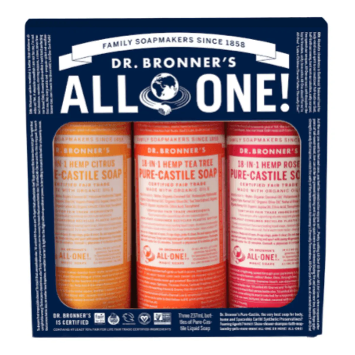 Dr. Bronner's Summer Lovin Gift Bundle 3x 237mL