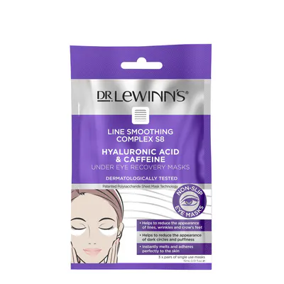 Dr. LeWinn's LSC S8 Hyaluronic Acid & Caffeine Under Eye Recovery Masks 3PC