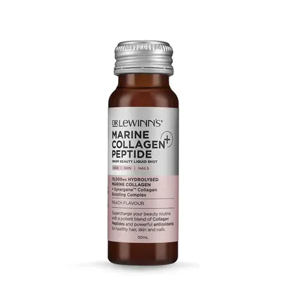 Dr LeWinn's Marine Collagen Peptide+ Inner Beauty Liquid Shot - Peach 10 x 50ml