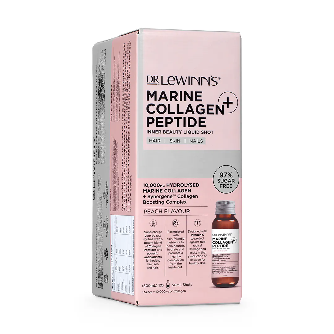 Dr LeWinn's Marine Collagen Peptide+ Inner Beauty Liquid Shot - Peach 10 x 50ml, view 6
