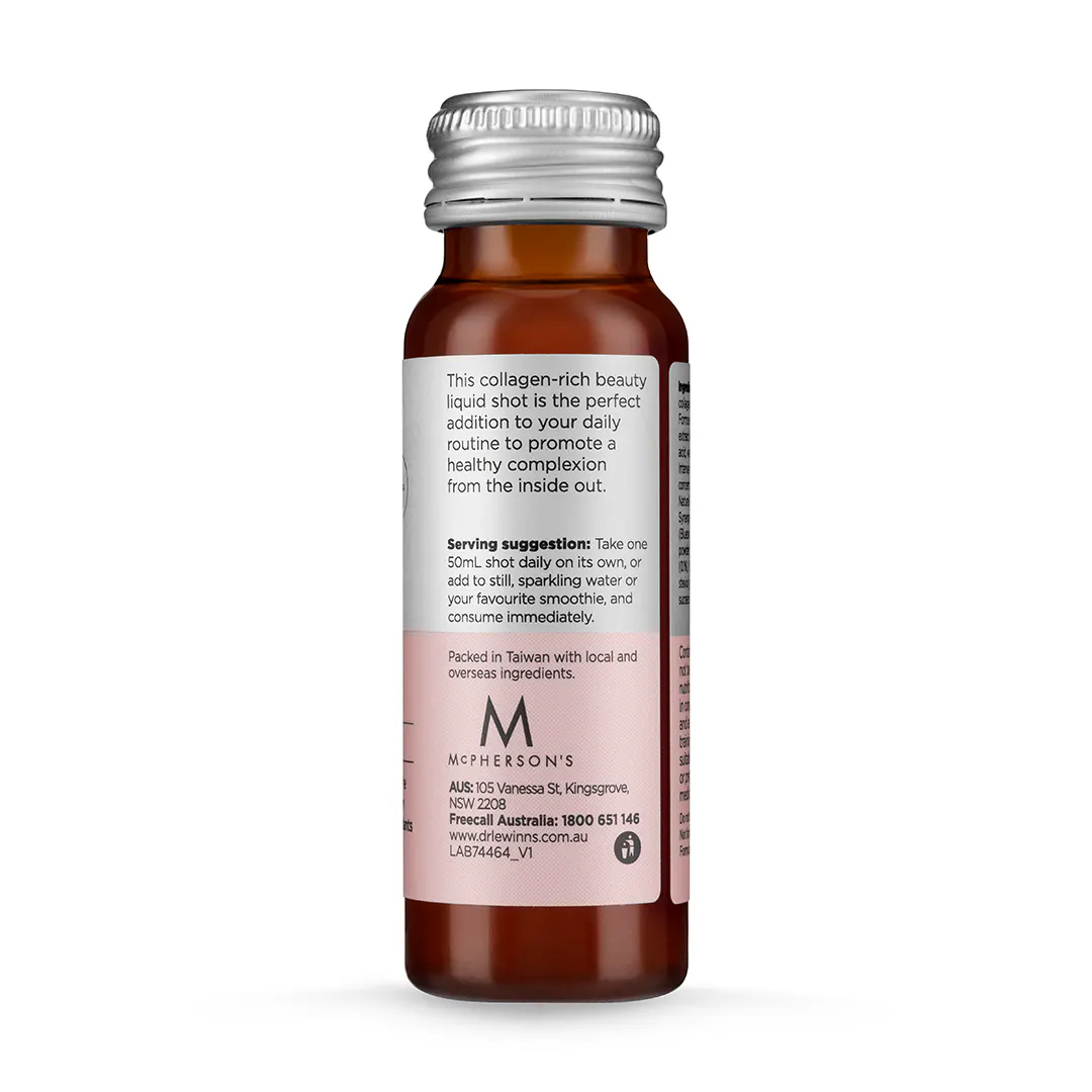 Dr LeWinn's Marine Collagen Peptide+ Inner Beauty Liquid Shot - Peach 10 x 50ml, view 9