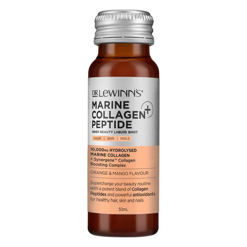 Dr. LeWinn's Marine Collagen Peptide Inner Beauty Liquid Shot Orange & Mango Flavour - 10 x 50ml, view 2