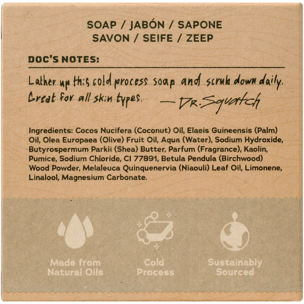 Dr Squatch Birchwood Breeze Natural Bar Soap for Men 141g, view 4