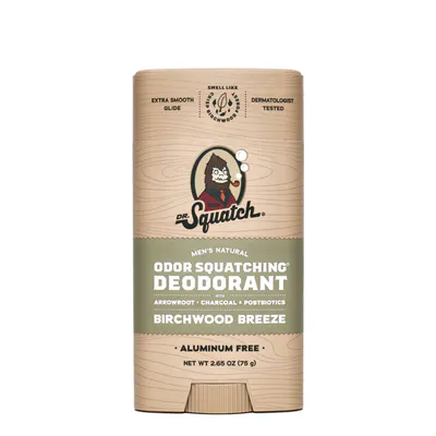 Dr Squatch Birchwood Breeze Natural Deodorant for Men 75g