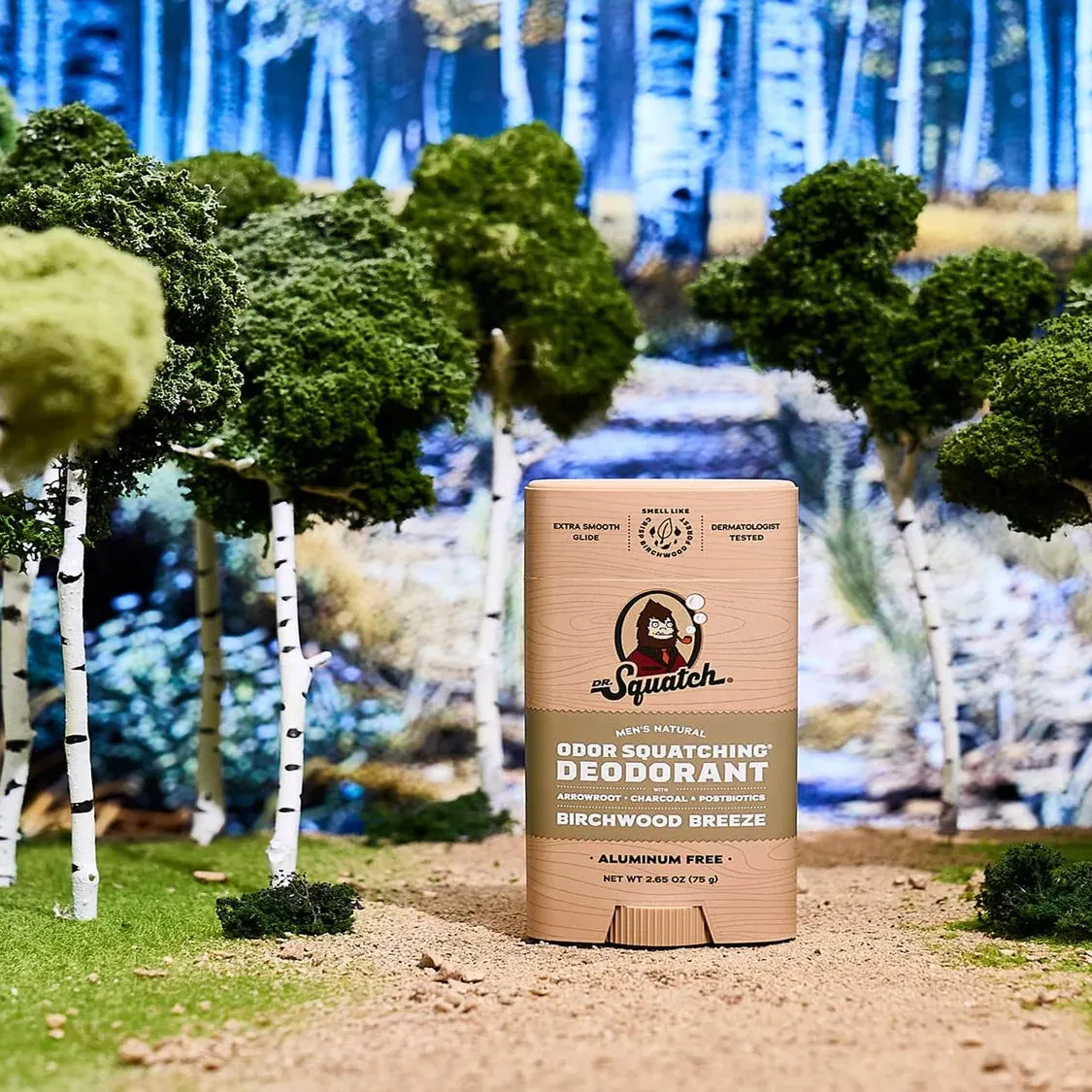 Dr Squatch Birchwood Breeze Natural Deodorant for Men 75g, view 3