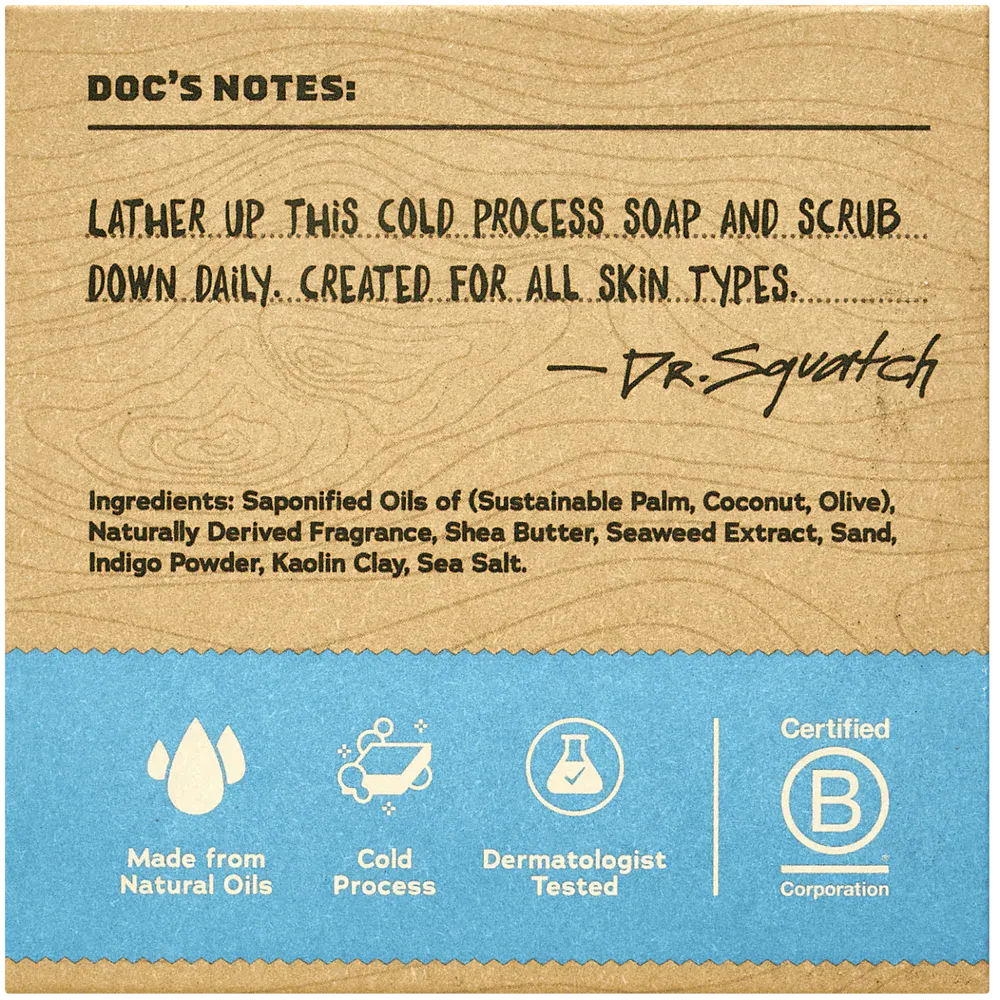 Dr Squatch Coastal Mist Natural Bar Soap 141g, view 6