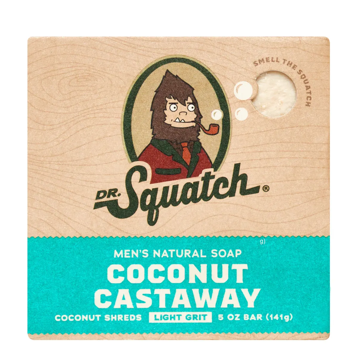 Dr Squatch Coconut Castaway Natural Bar Soap for Men 141g Trio Bundle, view 4