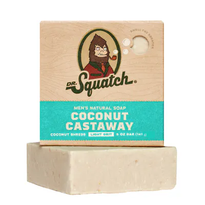 Dr Squatch Coconut Castaway Natural Bar Soap for Men 141g