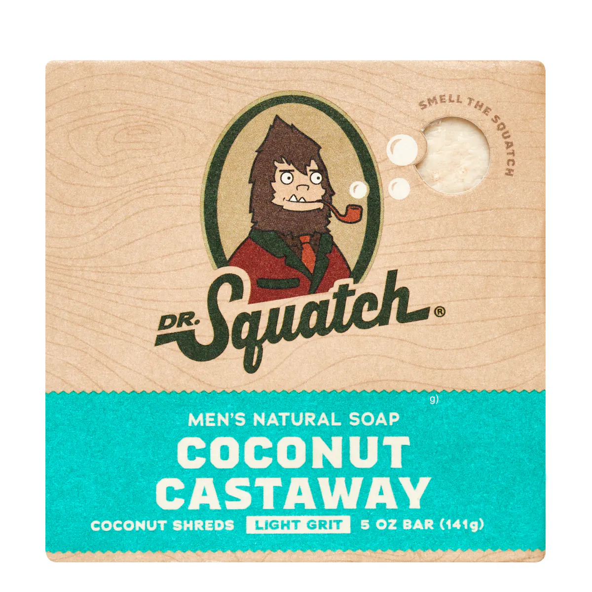 Dr Squatch Coconut Castaway Natural Bar Soap for Men 141g, view 2
