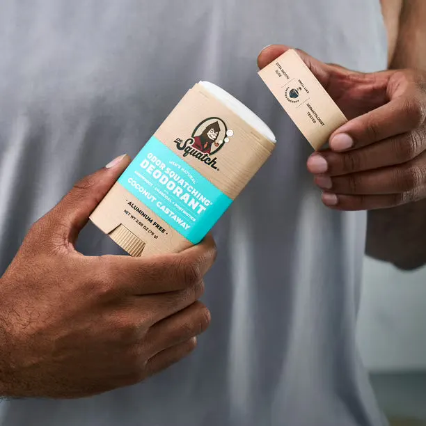 Dr Squatch Coconut Castaway Natural Deodorant for Men 75g Trio Bundle, view 4