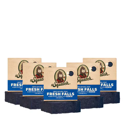 Dr Squatch Fresh Falls Natural Bar Soap for Men 141g 5 Pack