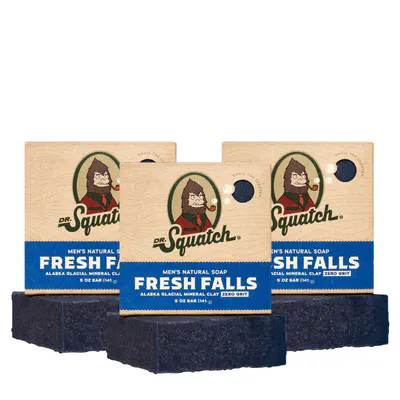 Dr Squatch Fresh Falls Natural Bar Soap for Men 141g Trio Bundle
