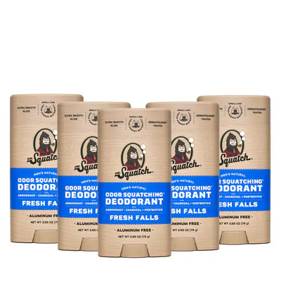 Dr Squatch Fresh Falls Natural Deodorant for Men 75g 5 Pack