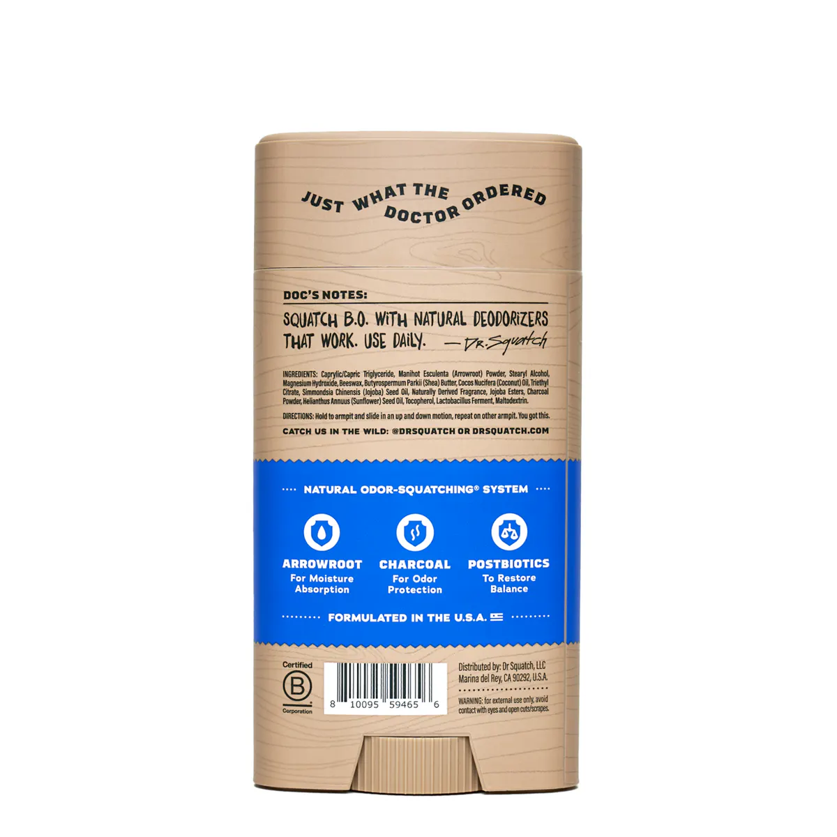 Dr Squatch Fresh Falls Natural Deodorant for Men 75g, view 3