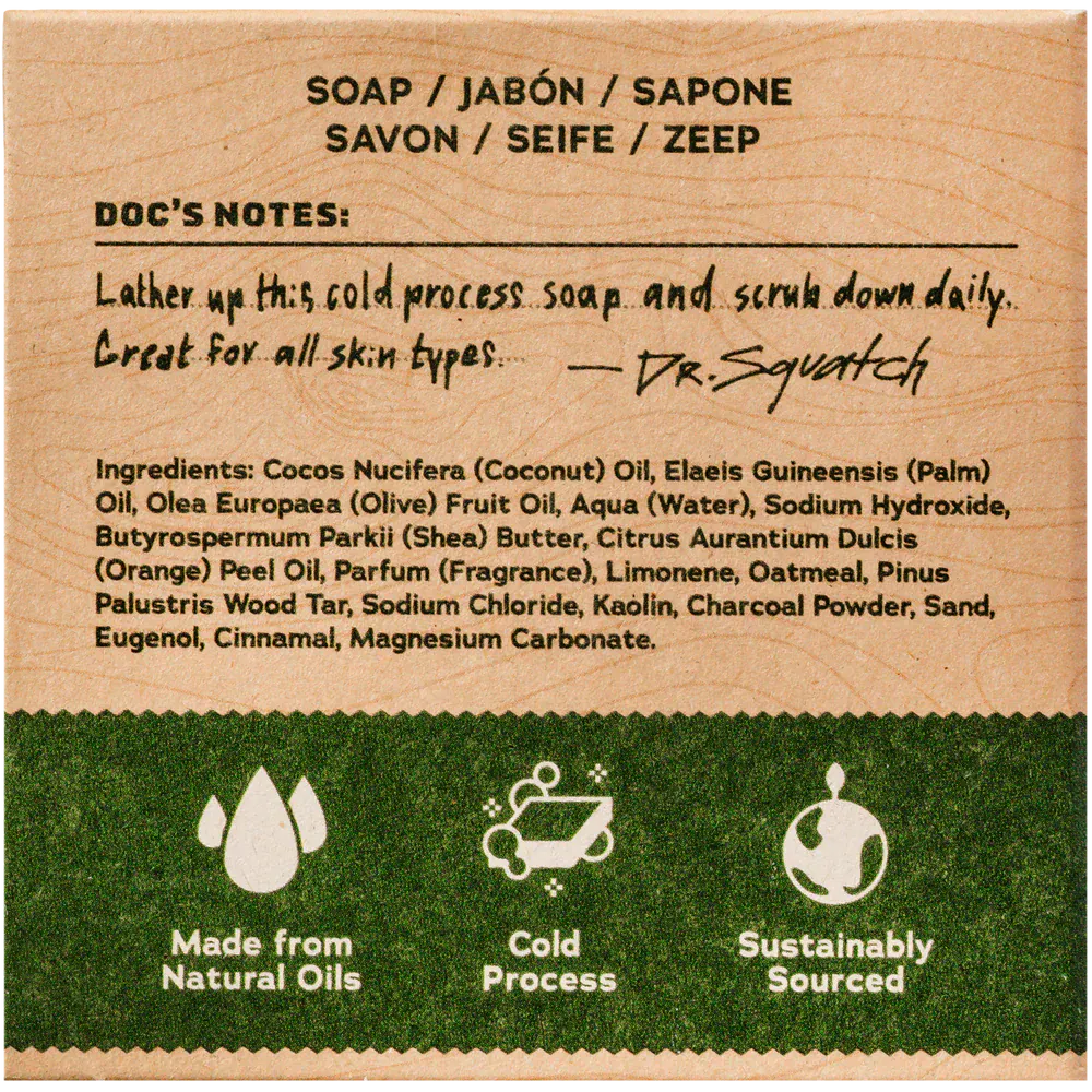 Dr Squatch Pine Tar Natural Bar Soap for Men 141g 5 Pack, view 7
