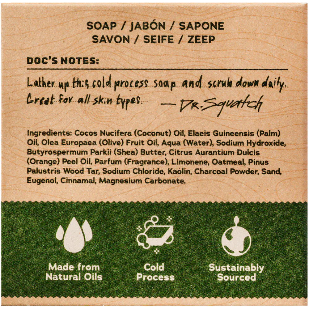 Dr Squatch Pine Tar Natural Bar Soap for Men 141g, view 4