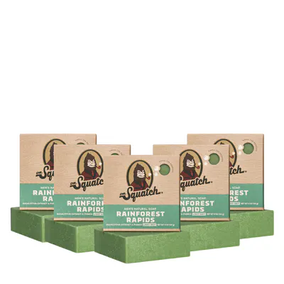 Dr Squatch Rainforest Rapids Natural Bar Soap for Men 141g 5 Pack