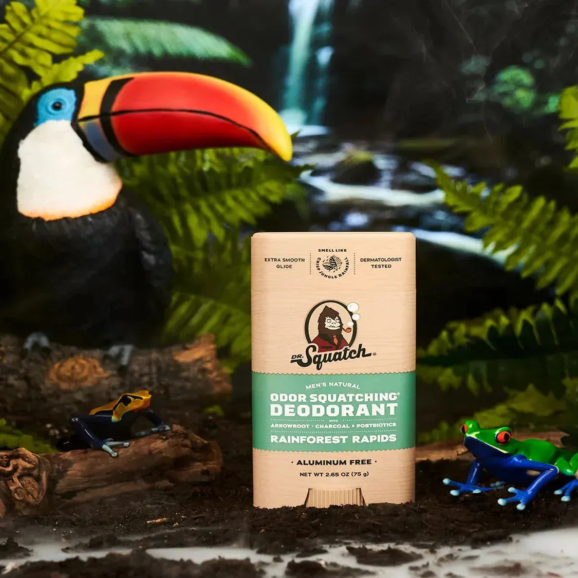 Dr Squatch Rainforest Rapids Natural Deodorant for Men 75g 5 Pack, view 3