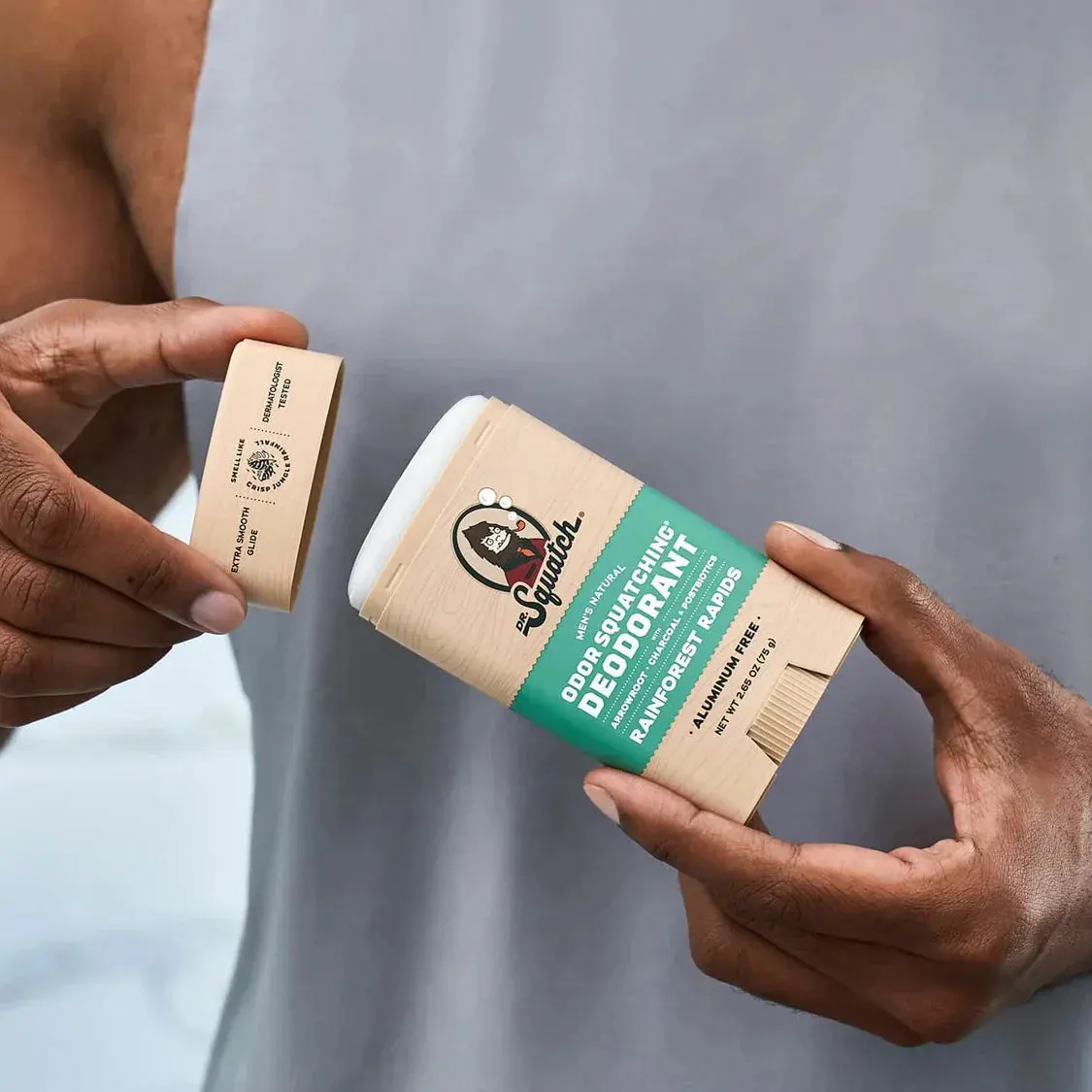 Dr Squatch Rainforest Rapids Natural Deodorant for Men 75g 5 Pack, view 4