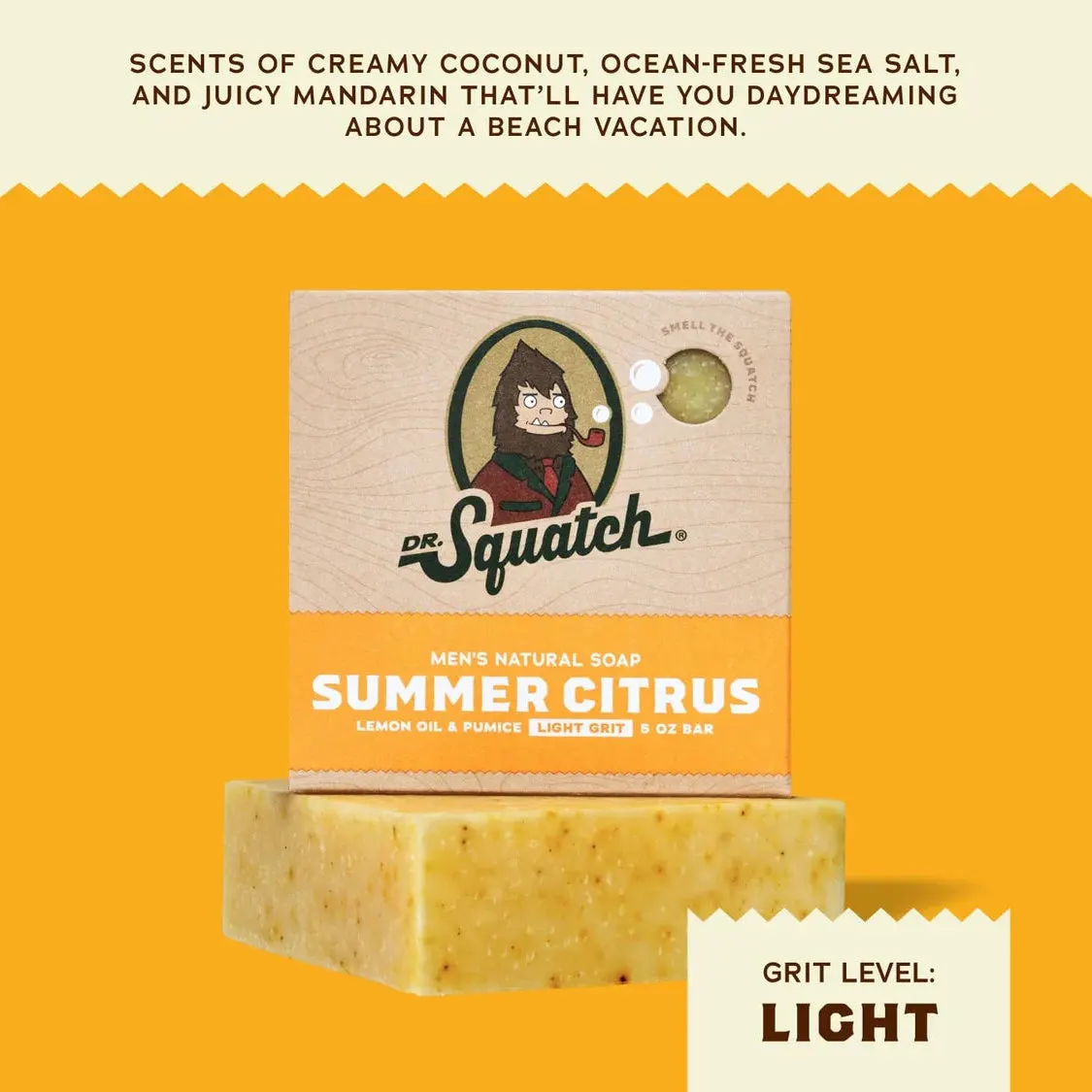 Dr Squatch Summer Citrus Natural Bar Soap 141g, view 5