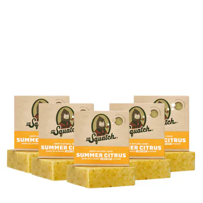 Dr Squatch Summer Citrus Natural Bar Soap for Men 141g 5 Pack