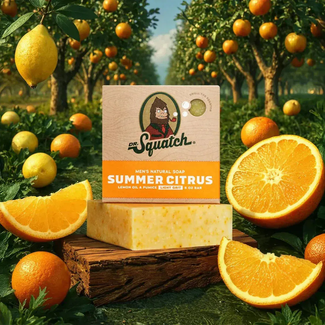 Dr Squatch Summer Citrus Natural Bar Soap for Men 141g 5 Pack, view 2