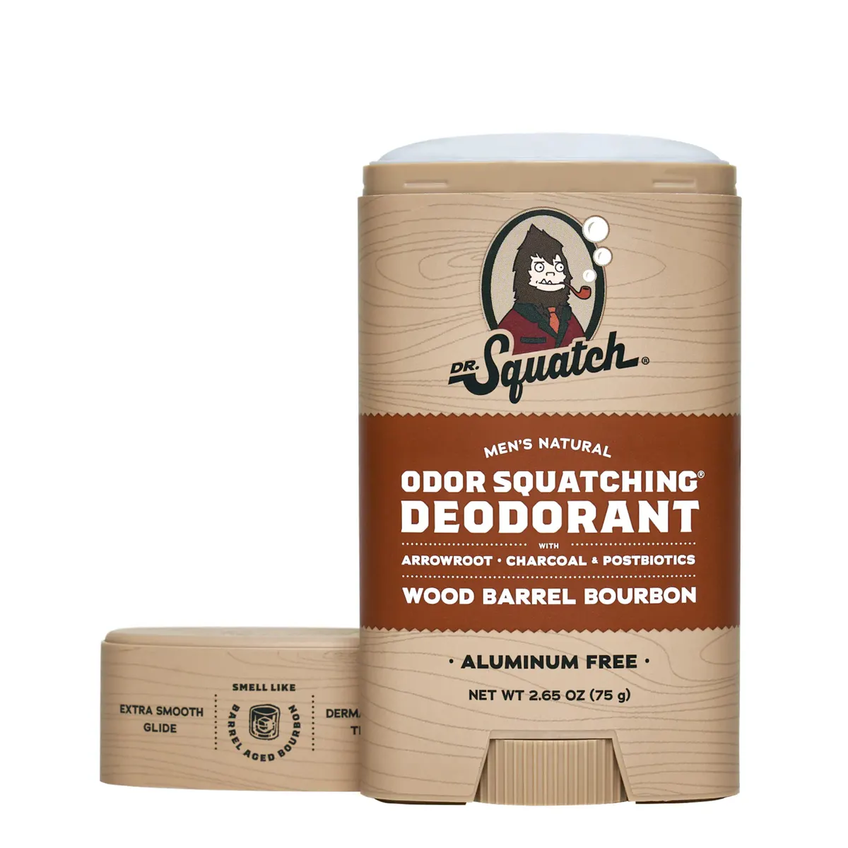 Dr Squatch Wood Barrel Bourbon Natural Deodorant for Men 75g 5 Pack, view 4