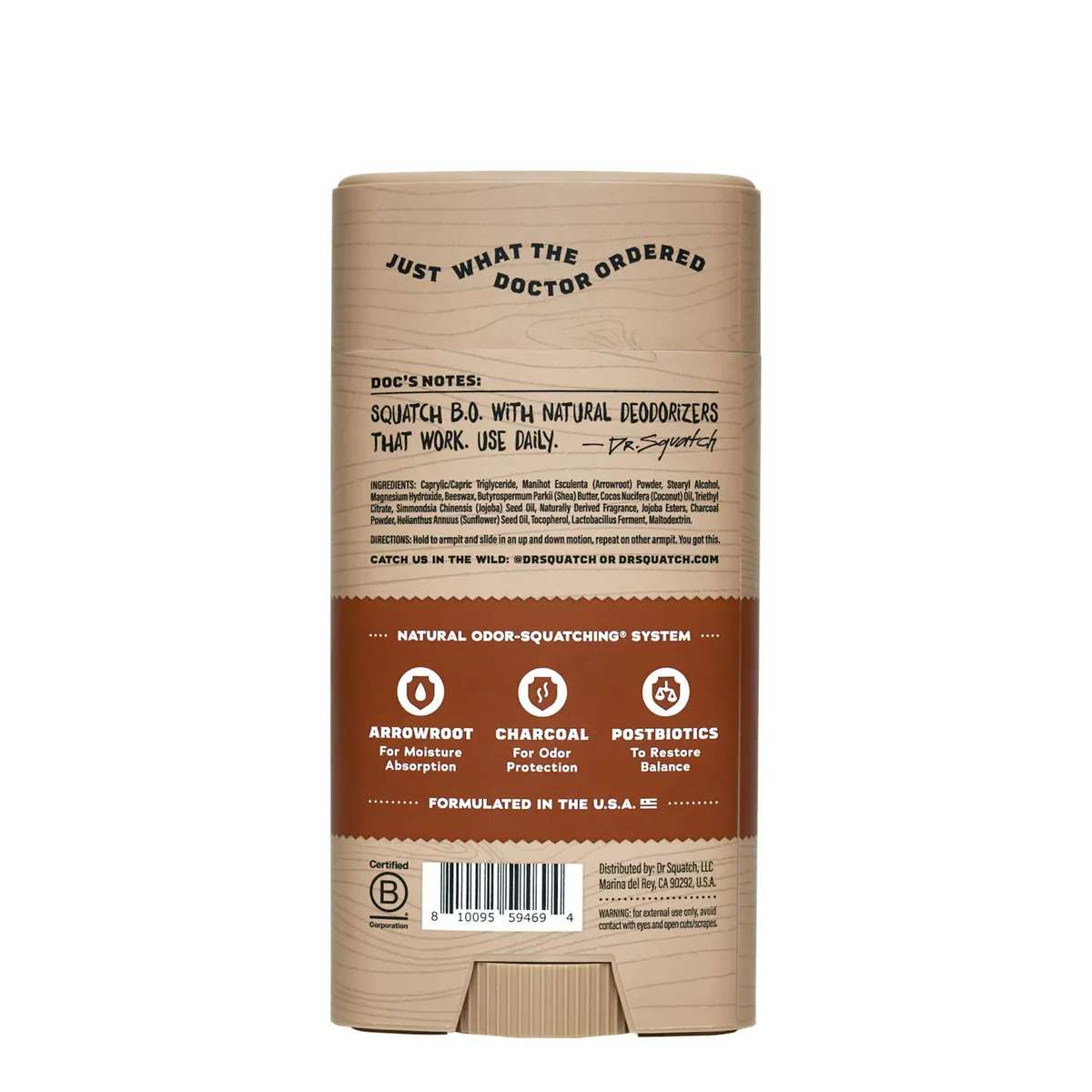 Dr Squatch Wood Barrel Bourbon Natural Deodorant for Men 75g 5 Pack, view 5