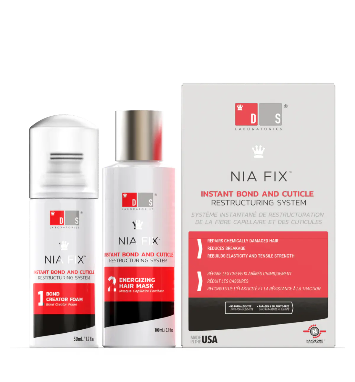 DS Laboratories Nia Fix Instant Bond and Cuticle Restructuring System
