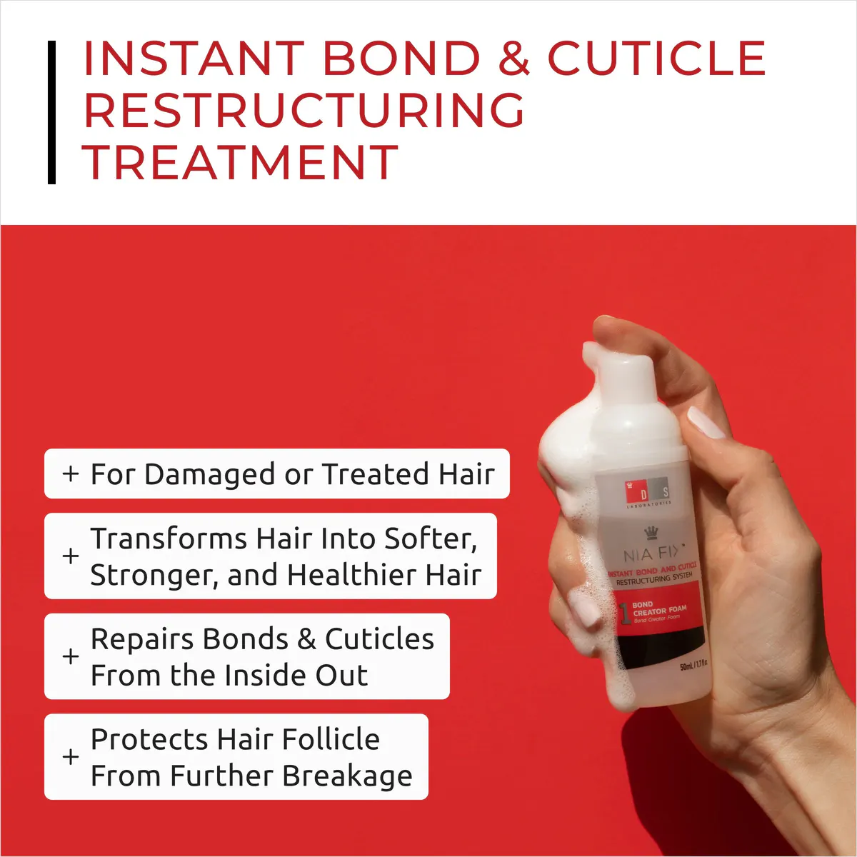 DS Laboratories Nia Fix Instant Bond and Cuticle Restructuring System, view 2