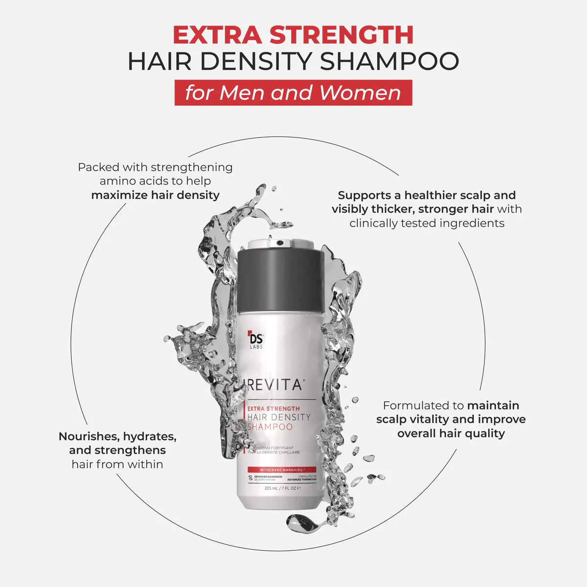 DS Laboratories Revita Extra Strength Hair Density Shampoo 205ml, view 6