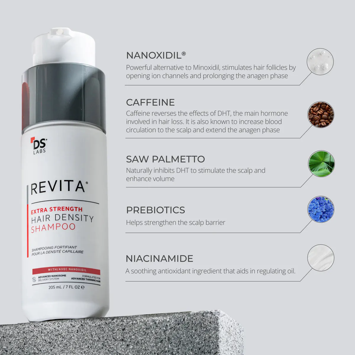 DS Laboratories Revita Extra Strength Hair Density Shampoo 205ml, view 7