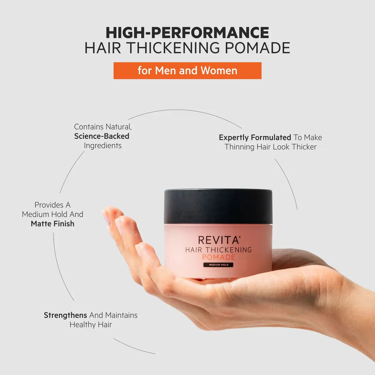 DS Laboratories Revita High-Performance Hair Thickening Pomade 100ml, view 2