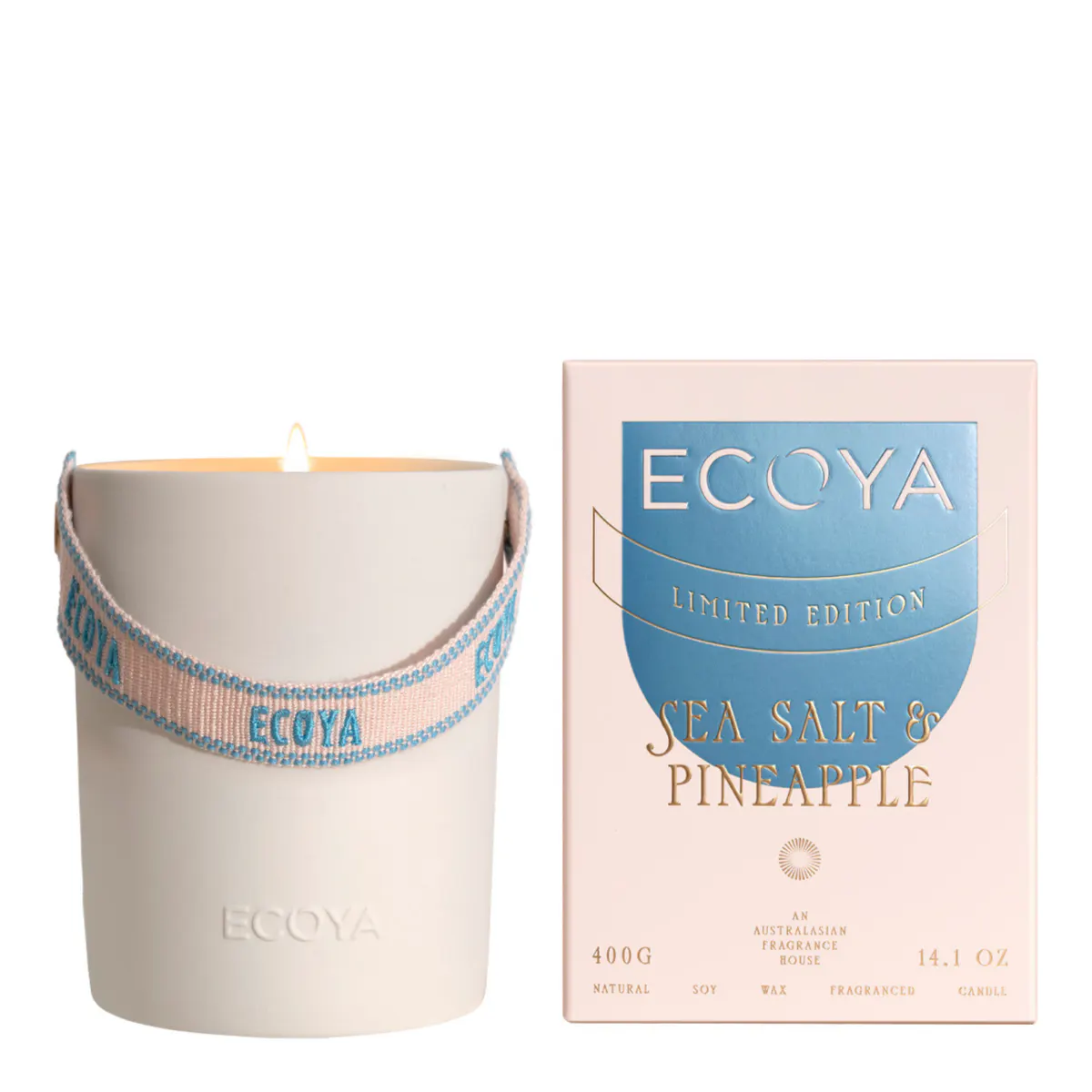ECOYA Ceramic Candle Sea Salt & Pineapple 400g