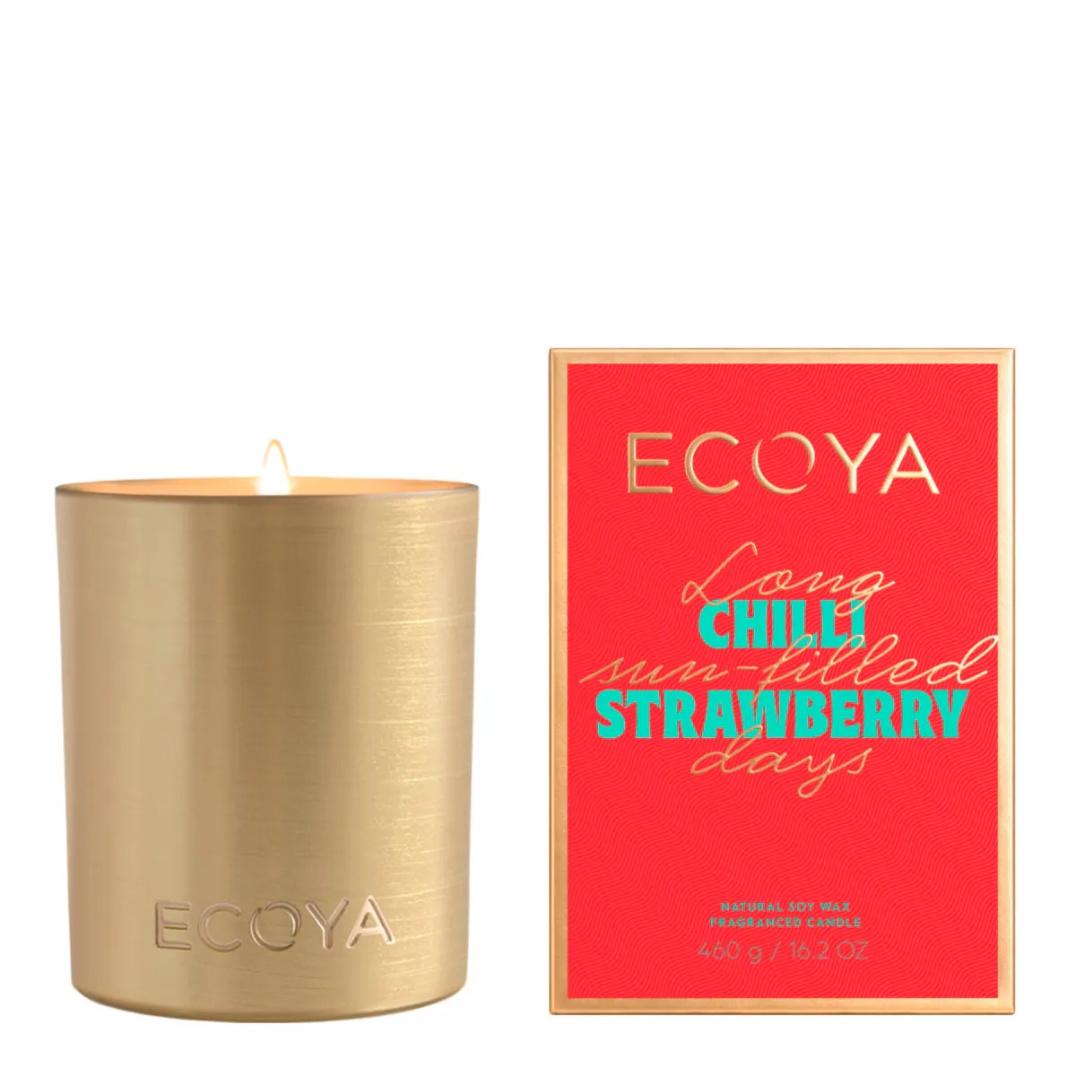 ECOYA Goldie Candle 460g - Chilli Strawberry