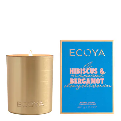 ECOYA Goldie Candle 460g - Hibiscus & Bergamot