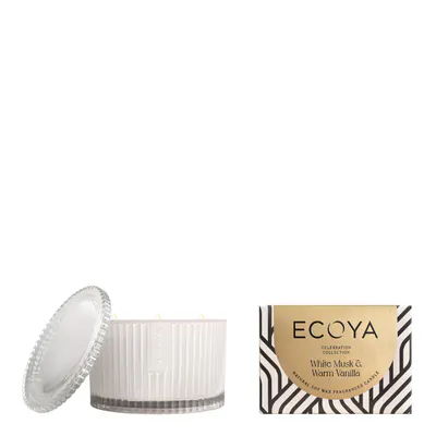 ECOYA Grand Celebration Candle 900g - White Musk & Warm Vanilla