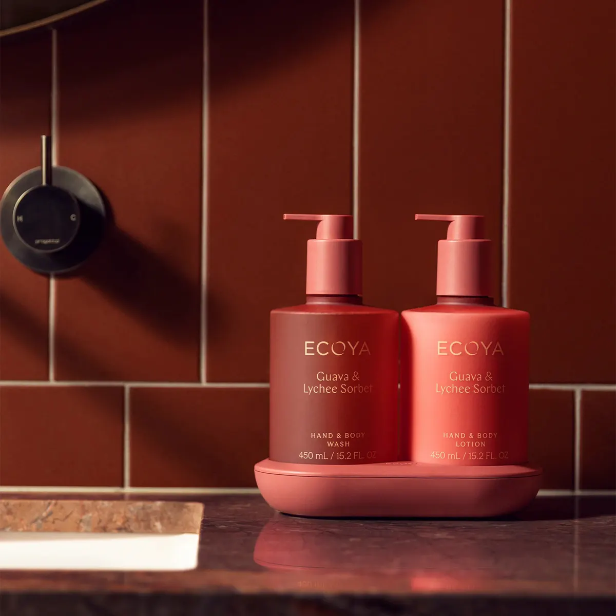 ECOYA Hand & Body Lotion 450ml - Guava & Lychee Sorbet, view 5