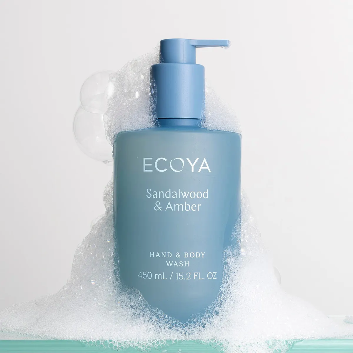 ECOYA Hand & Body Wash 450ml - Sandalwood & Amber, view 6