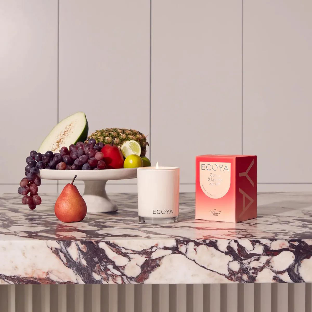ECOYA Madison Candle 400g - Guava & Lychee Sorbet, view 3