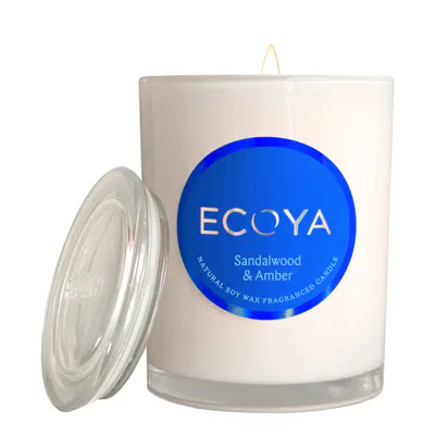 ECOYA Metro Candle 280g - Sandalwood & Amber