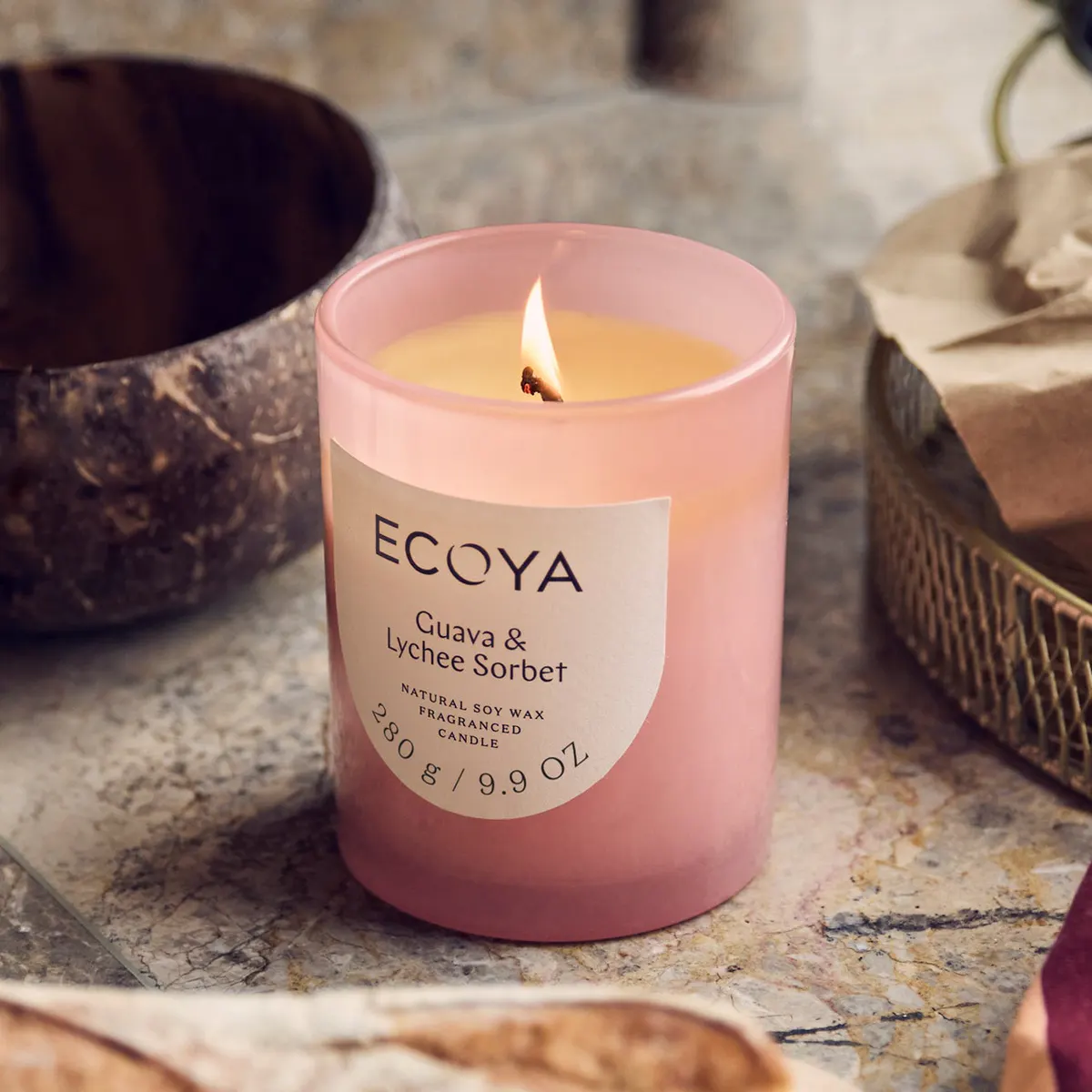 ECOYA Metro Candle Guava & Lychee Sorbet 270g, view 2
